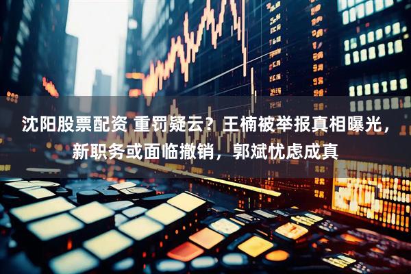 沈阳股票配资 重罚疑云？王楠被举报真相曝光，新职务或面临撤销，郭斌忧虑成真